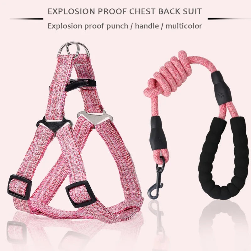 New Nylon Dog Harness, No Pull Adjustable Vest