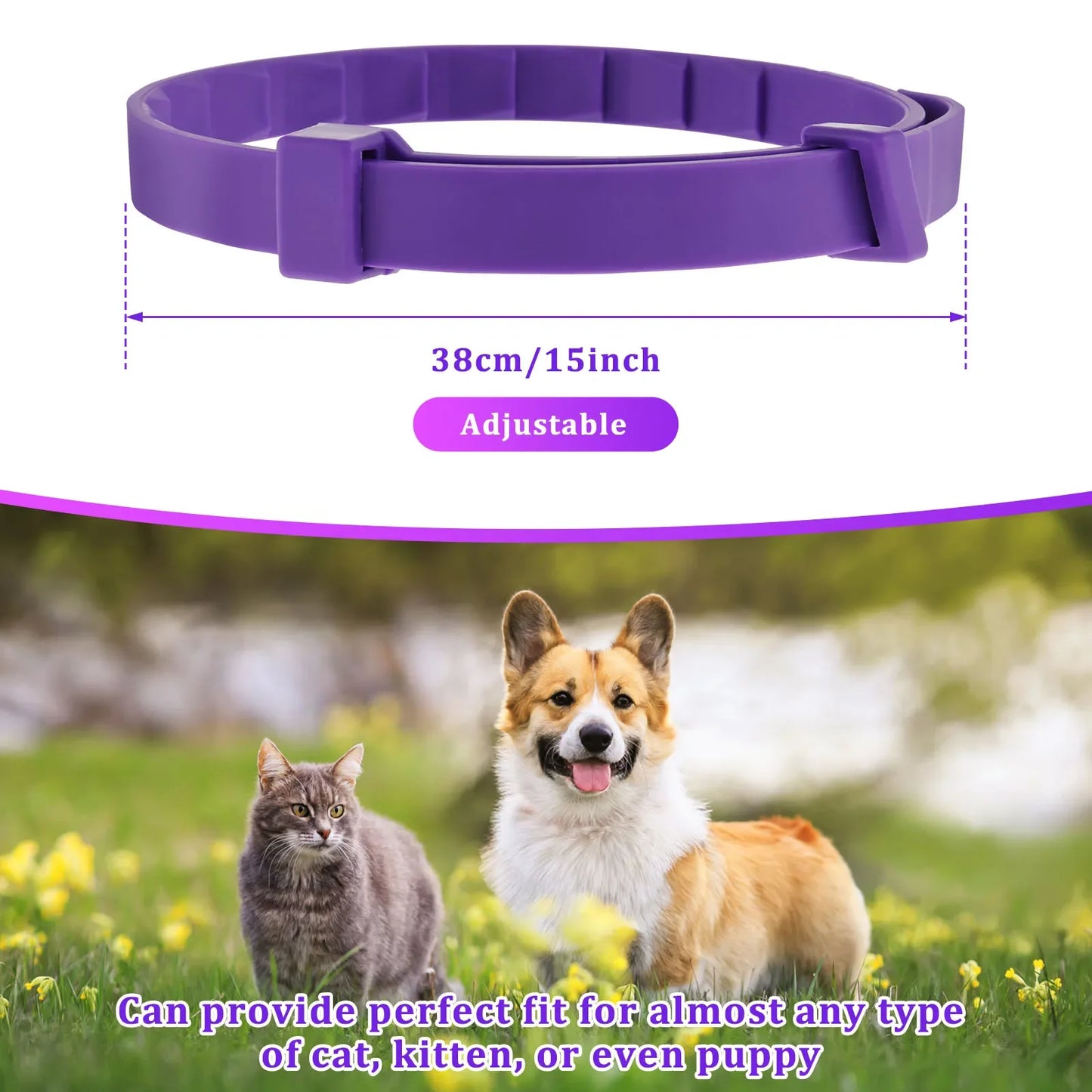 4pcs Calming Collar Trimmable Waterproof Cat Calm Collar Cat Pheromone Collar With 30 Days Anti Anxiety Relief Stress Effect