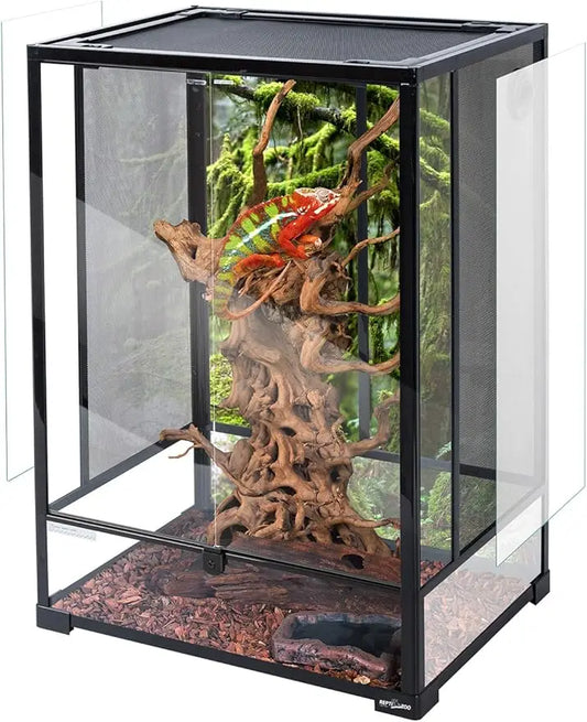 24" x 18" x 36" Reptile Tall Glass Terrarium  Habitat Double Hinge DoorRe