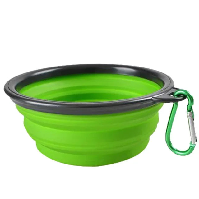 Collapsible Pet Silicone Dog Food, Water Bowl