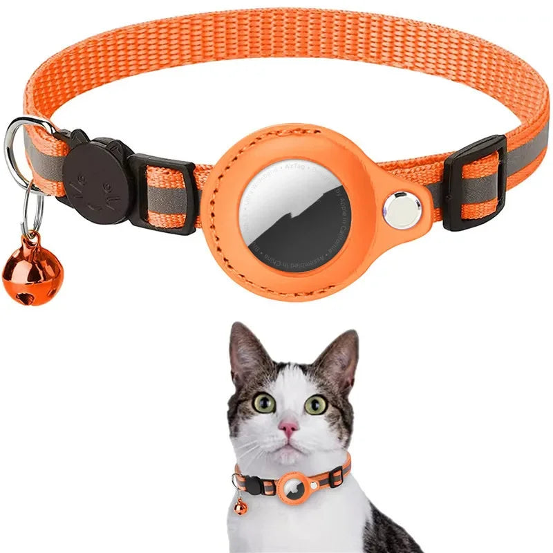 Nylon Reflective Collar with Waterproof Holder Case For Air Tag