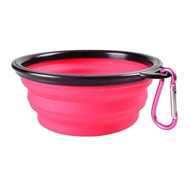 Collapsible Pet Silicone Dog Food, Water Bowl