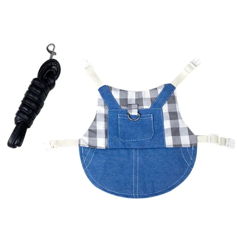 Rabbit Clothes Denim Jacket, Small Animal Harness