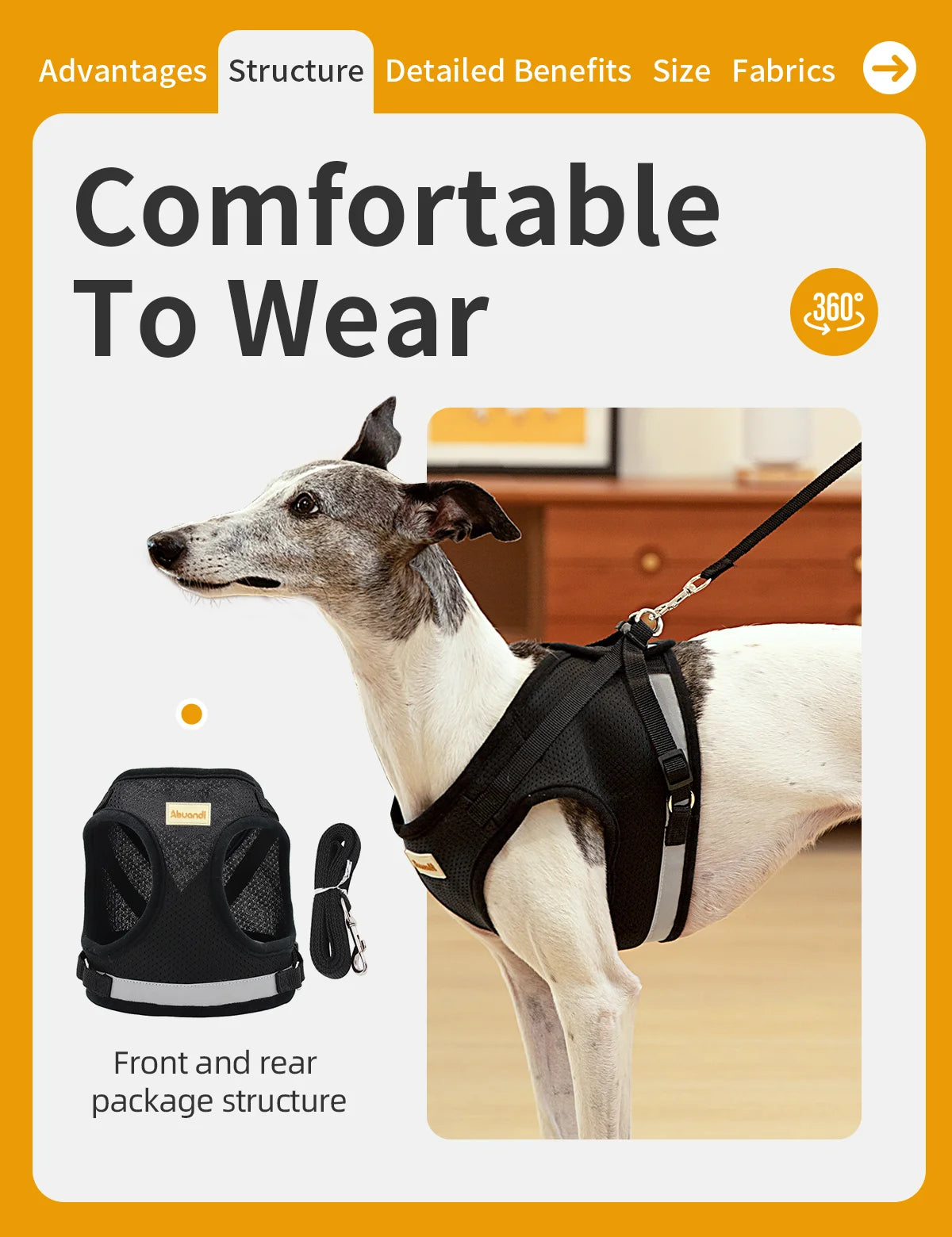 Reflective Safety Dog Vest Harness Dog Collar Leash