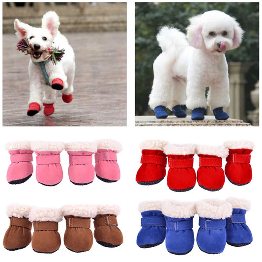 Plush Pet Dog Boots Socks, Cat Booties Footwear