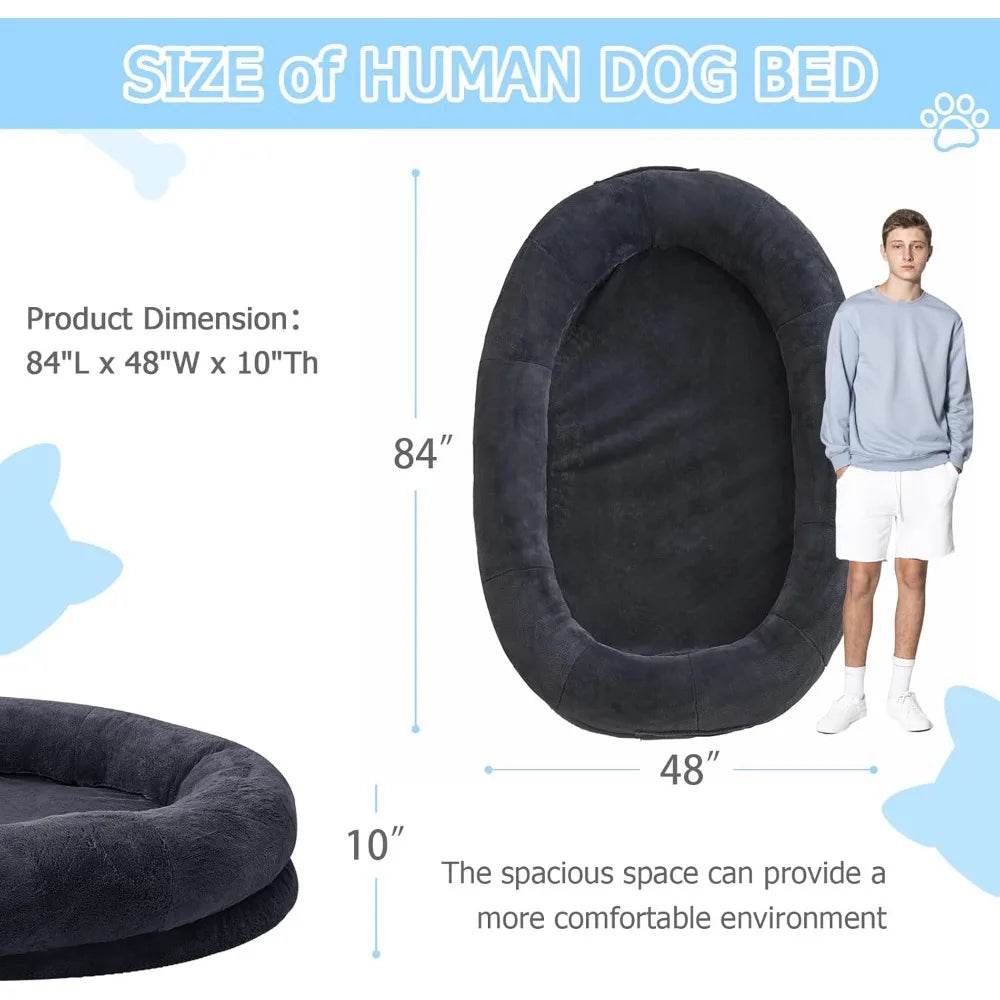 Human Dog Bed, Large Giant Shared Bed for Adult