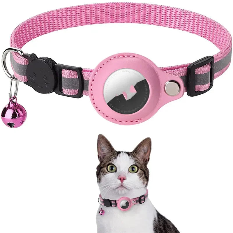 Nylon Reflective Collar with Waterproof Holder Case For Air Tag