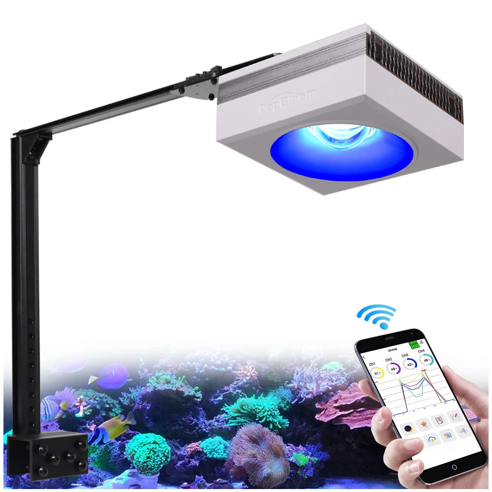 PopBloom RL90 Marine Aquarium Light, WiFi Program