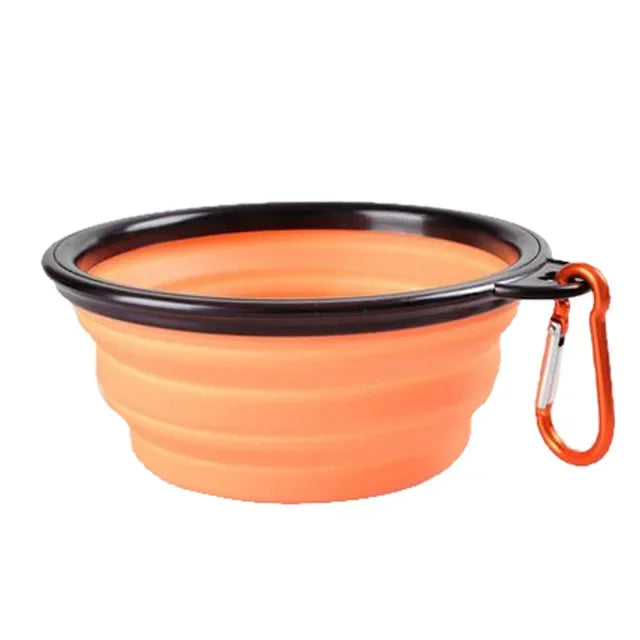 Collapsible Pet Silicone Dog Food, Water Bowl