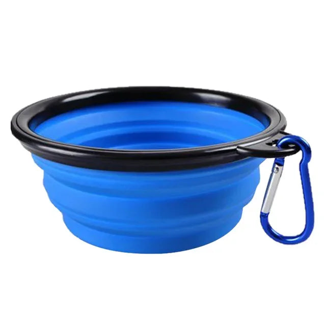 Collapsible Pet Silicone Dog Food, Water Bowl