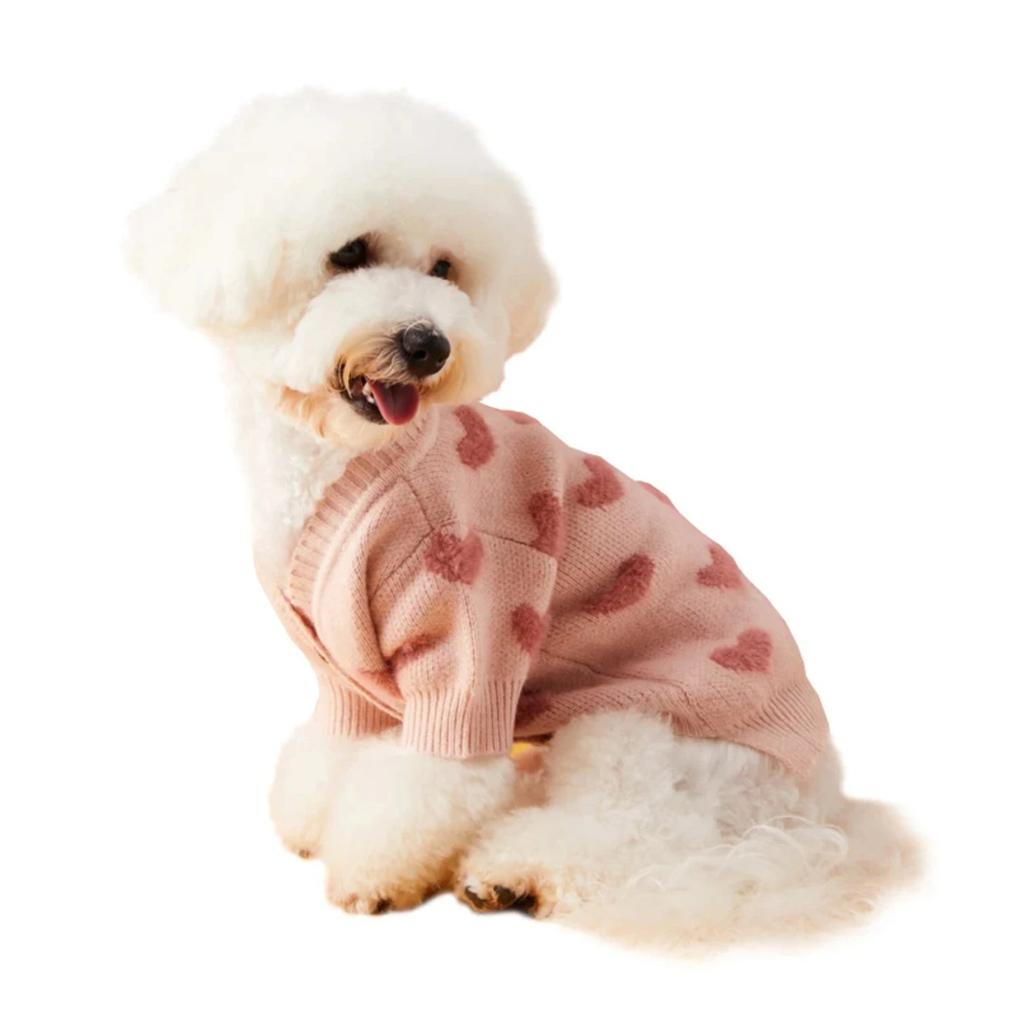 Dog Sweater, Cat Clothes, Small Large Warm Valentines Day sweater