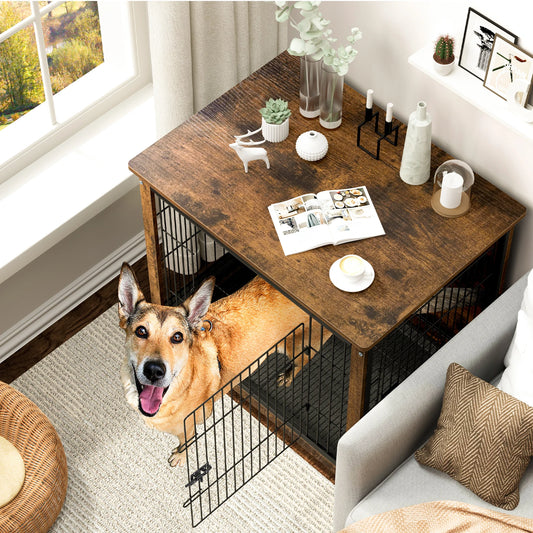 Dog Cage, Furniture End Table Pet Kennel