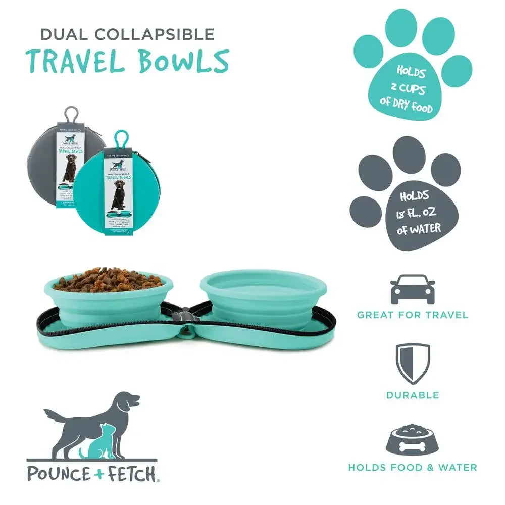 Collapsible Silicone Pet Travel Bowl Case