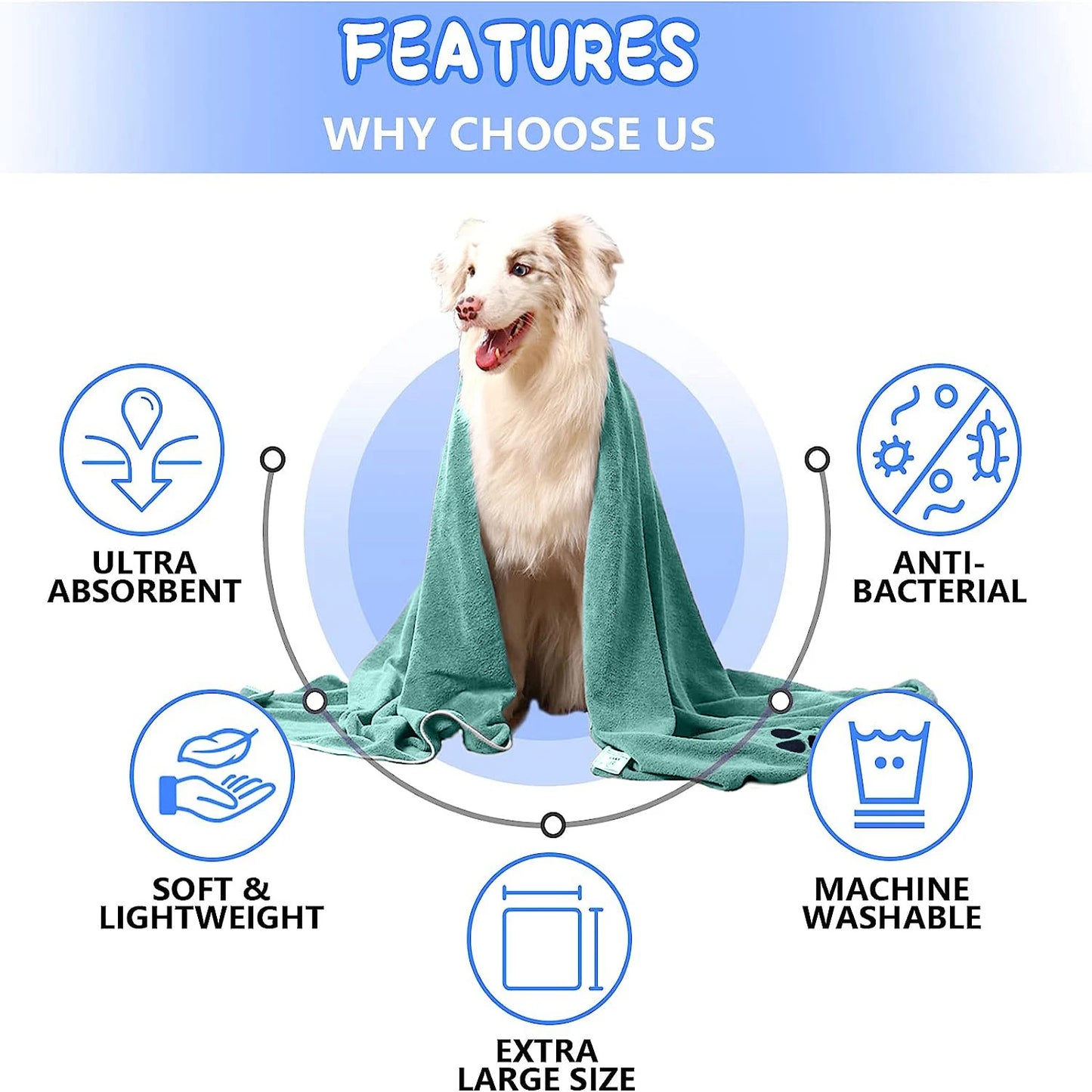 Quick Drying Pet Dog And Cat Towels