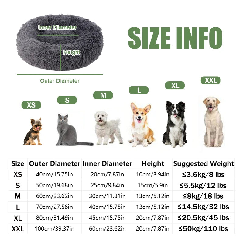 Fluffy Pet Round Dog Beds