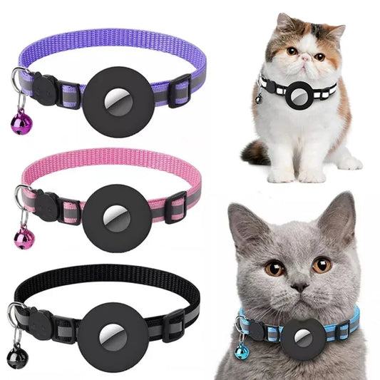 Nylon Reflective Collar with Waterproof Holder Case For Air Tag