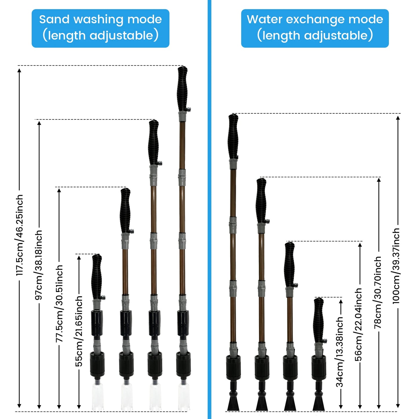 Aquarium Electric Fish Tank Vacuum Cleaner, Remove  sand, Change Water, Remove Dirt