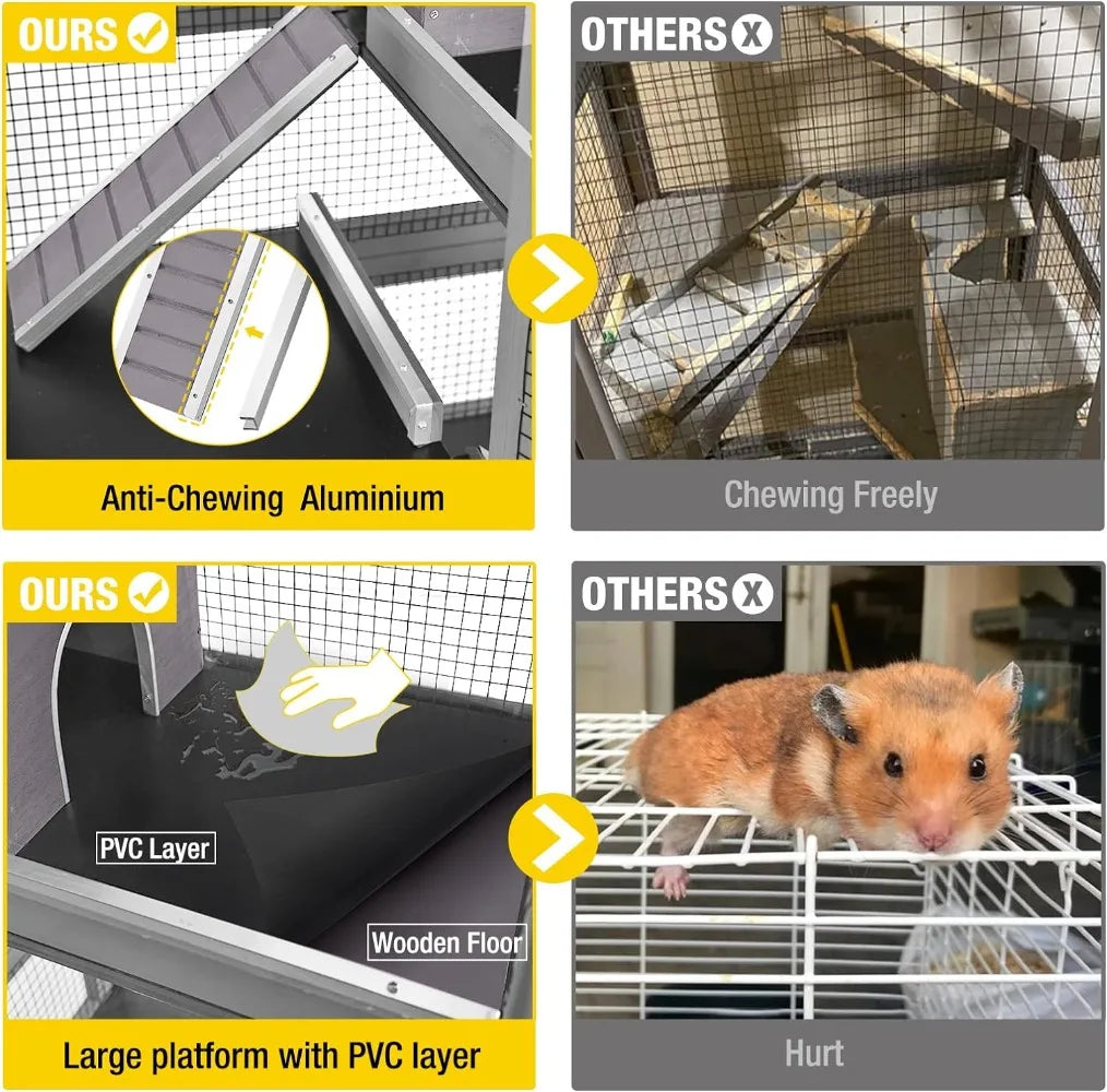 Chinchilla Cage Large Rolling Small Animal Cage