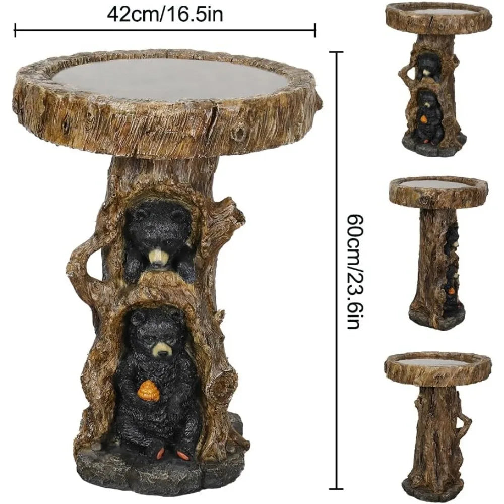 23.6”Tall Resin fiber Outdoor Bird Baths