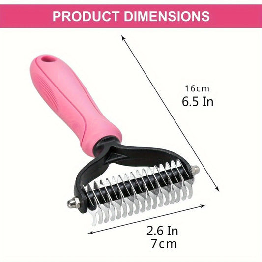 Undercoat Rake for Dogs, Cats, Small Animals 2 Side Undercoat Brush