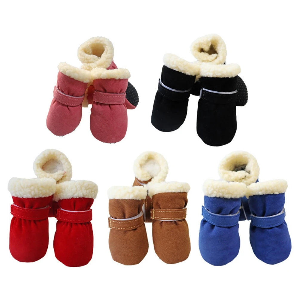 Plush Pet Dog Boots Socks, Cat Booties Footwear