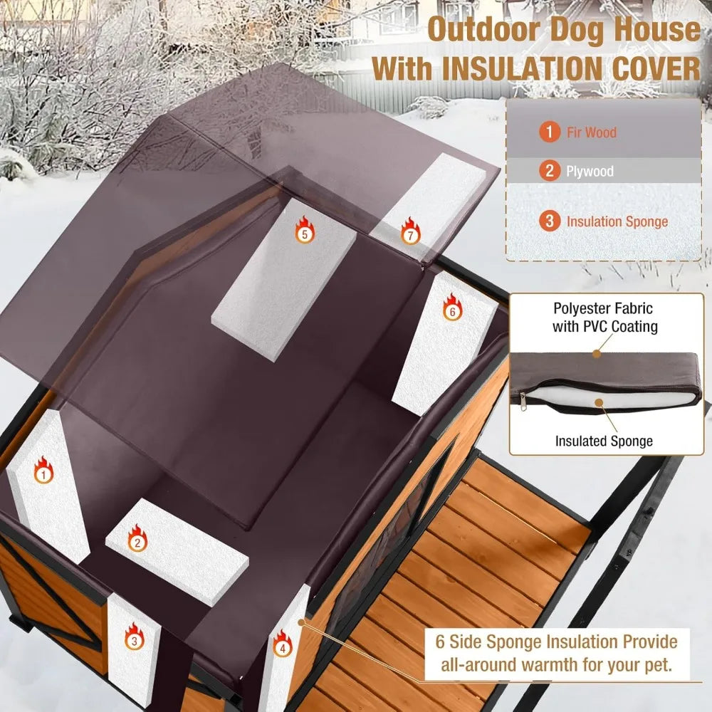 Outdoor Extra Large Dog House Insulated