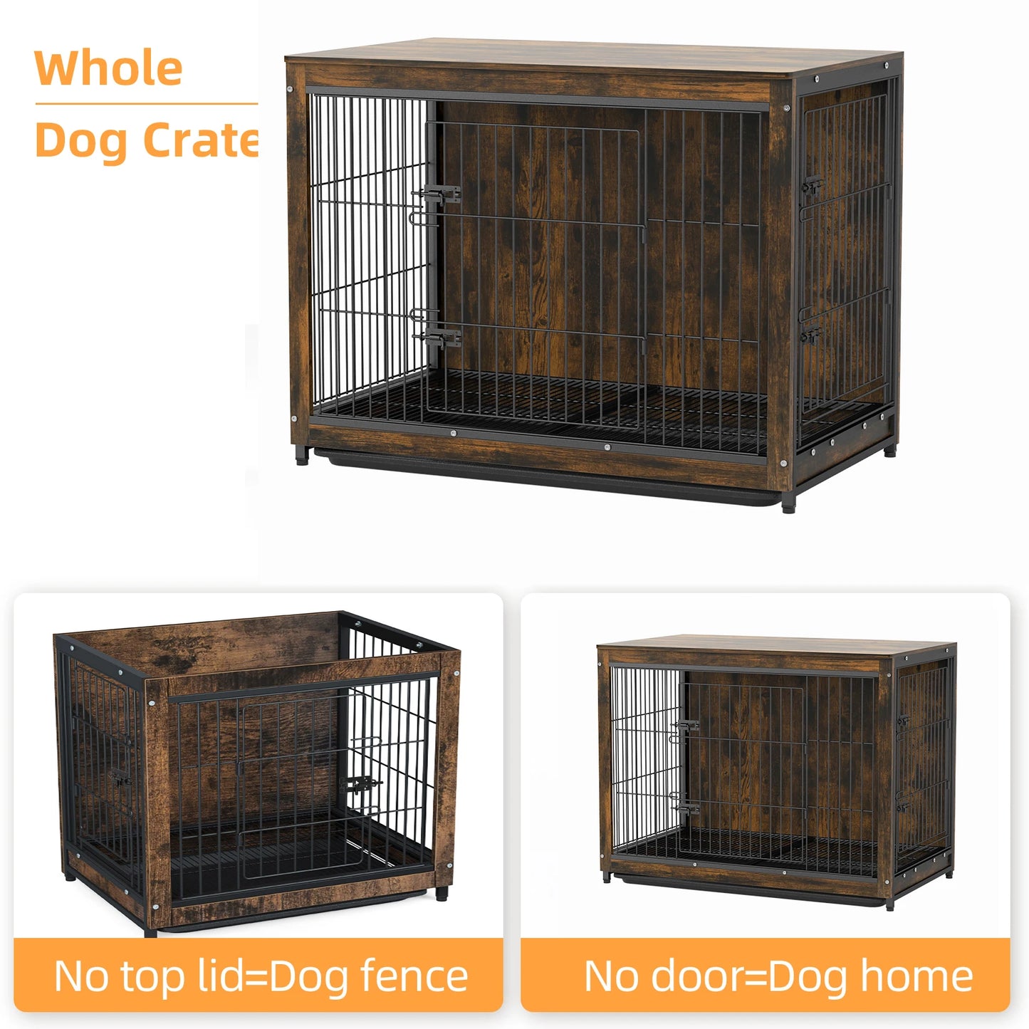 Dog Cage, Furniture End Table Pet Kennel