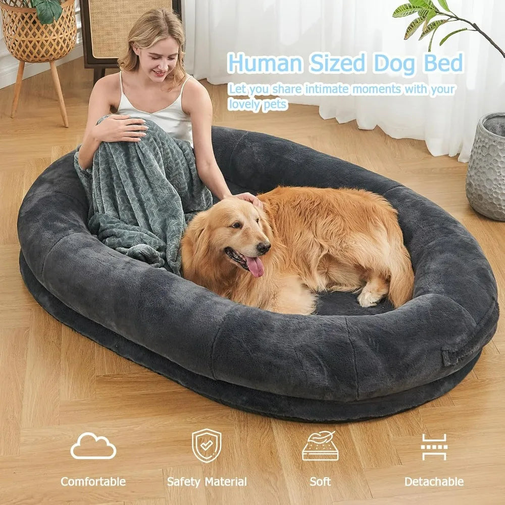 Human Dog Bed, Large Giant Shared Bed for Adult