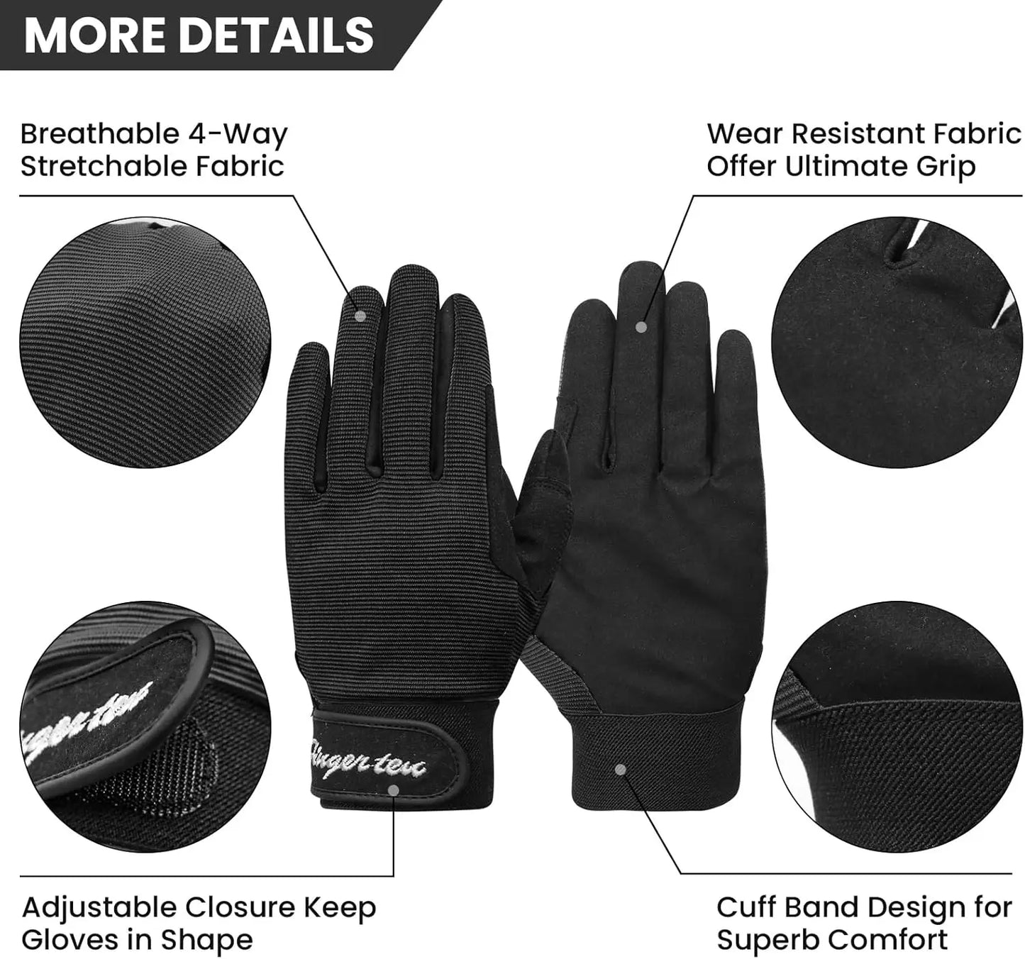 Horse Riding Gloves for Kids, Girls/Boys Mesh Breathable