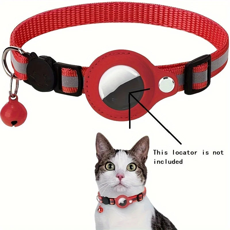 Airtag Pet Cat Collar with Bell Reflective Collar