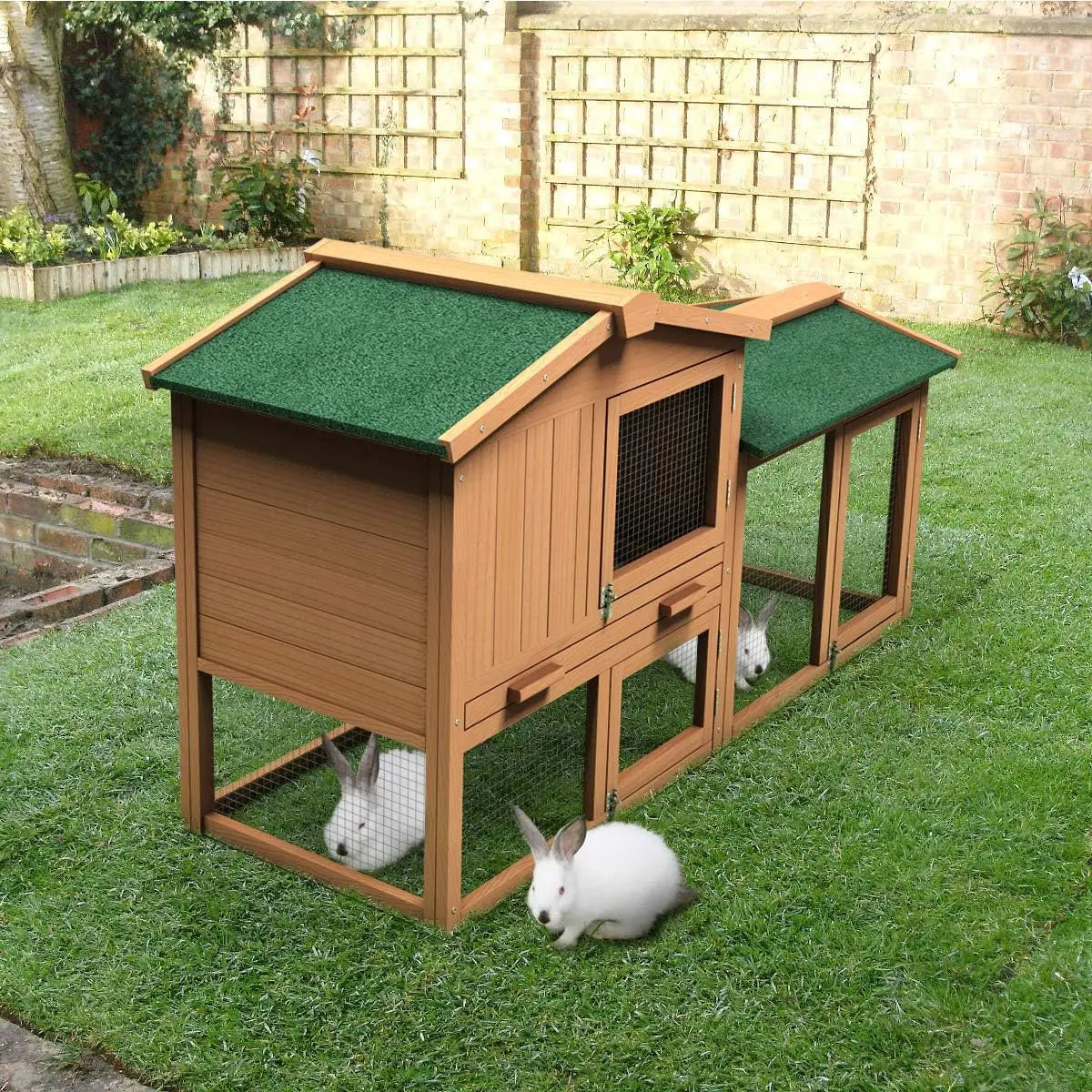 Large Chicken Coop, Wooden Hen House, Rabbit Ramp