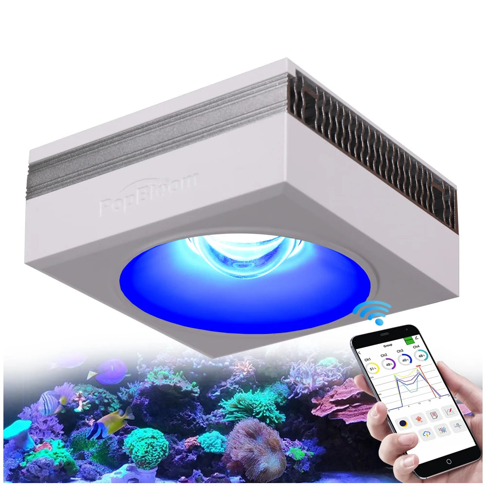 PopBloom RL90 Marine Aquarium Light, WiFi Program