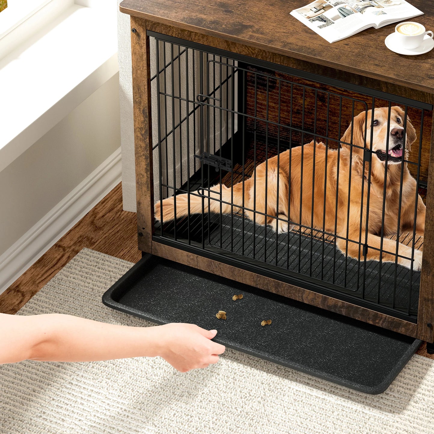 Dog Cage, Furniture End Table Pet Kennel