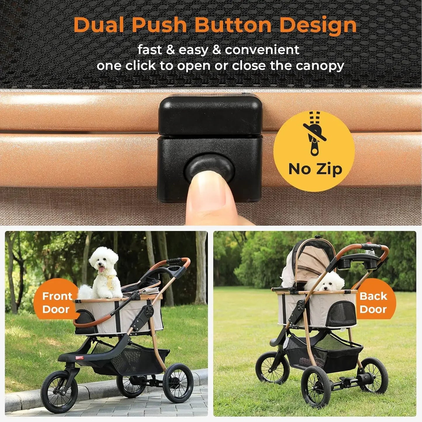 Pet Stroller, Premium Large Dog Stroller for Cats/Dogs