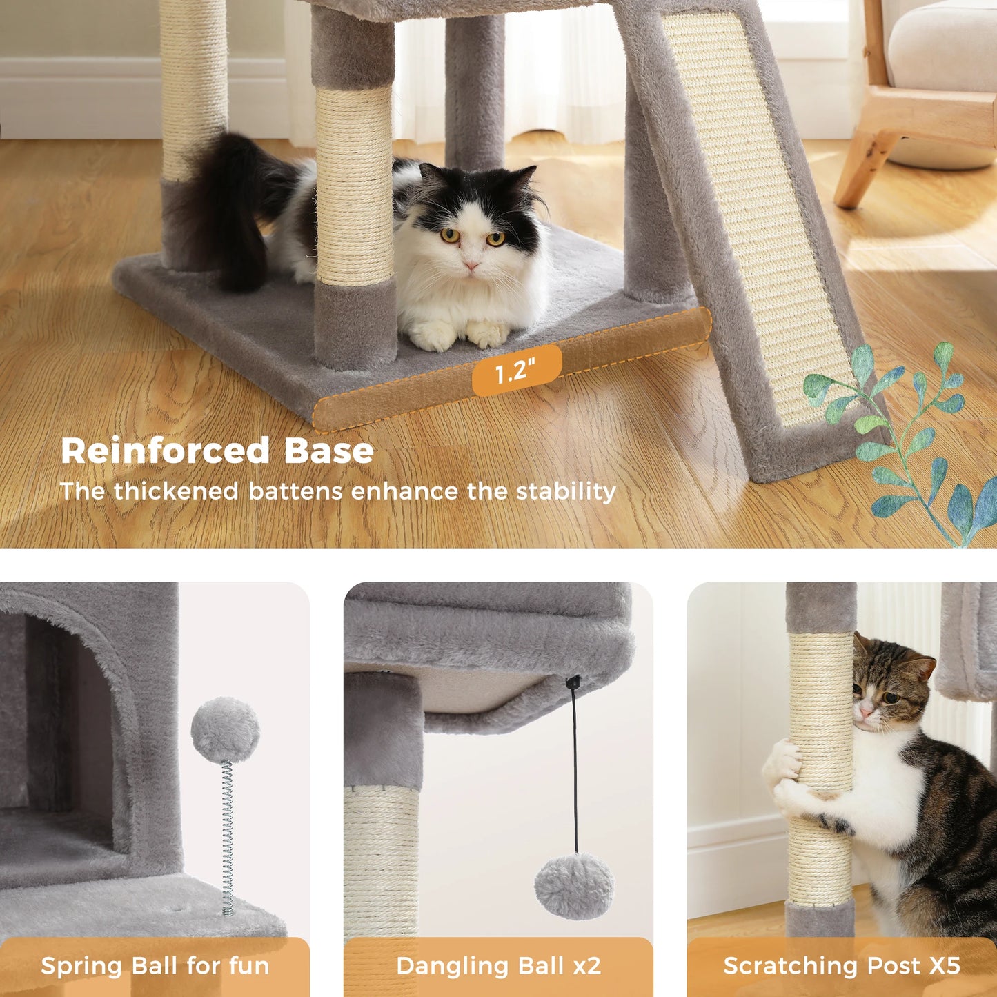 Multi-Level Cat Tree With Cozy Perches