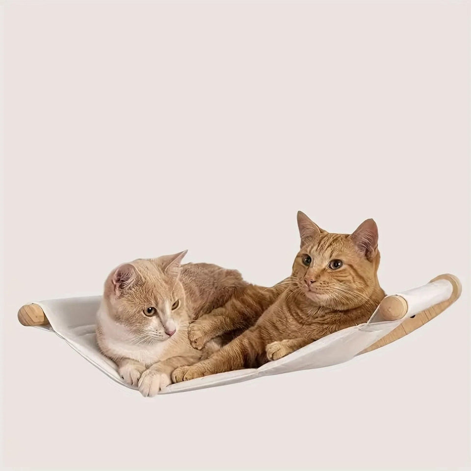 1 Cat Bed / United States Cat Hammock Wall Mounted Cat Shelf With Two Steps For Sleeping, Playing, Climbing, And Lounging Cat Hammock Wall Mounted Cat Shelf With Two Steps For Sleeping, Playing, Climbing, And Lounging