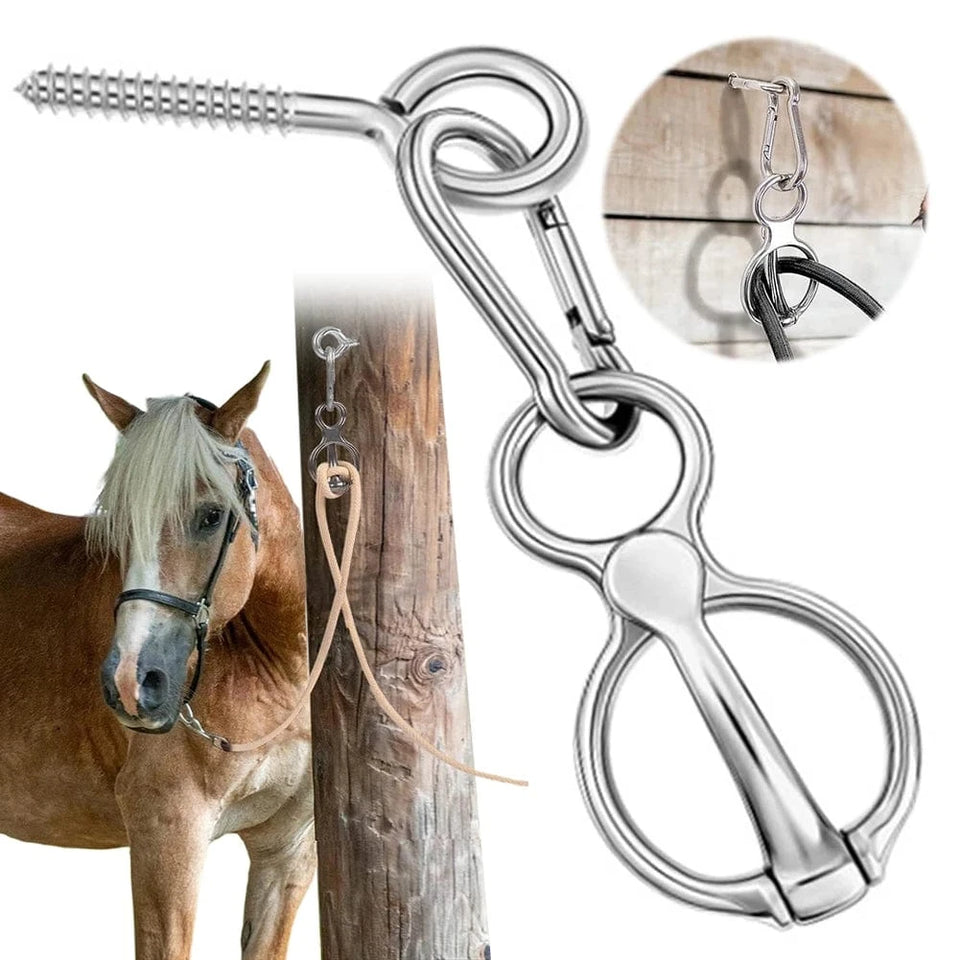1 Set Heavy-Duty Horse Tie Ring Horse Training Equipment Prevent Horses From Pulling Back 1 Set Heavy-Duty Horse Tie Ring Horse Training Equipment Prevent Horses From Pulling Back