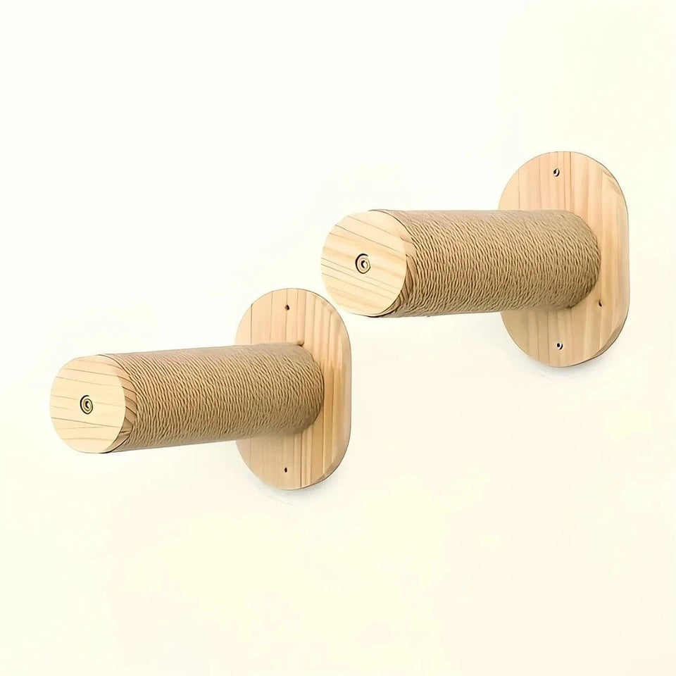 2 pc Climbing Posts / United States Cat Hammock Wall Mounted Cat Shelf With Two Steps For Sleeping, Playing, Climbing, And Lounging Cat Hammock Wall Mounted Cat Shelf With Two Steps For Sleeping, Playing, Climbing, And Lounging