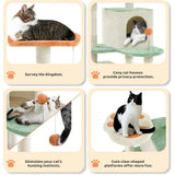 57.5in Cat Tree Tower, Multi-Functional w/Cat Paw-Shaped Platform, Scratching Posts, 2 Condos and Dang 57.5in Cat Tree Tower, Multi-Functional w/Cat Paw-Shaped Platform, Scratching Posts, 2 Condos and Dang