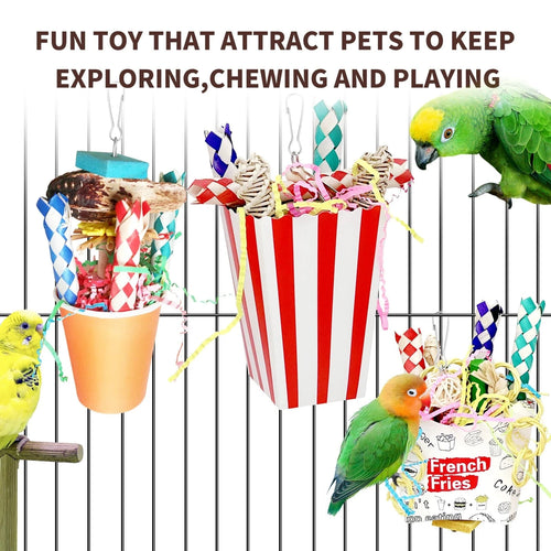 A / United States Bird Toys, 3 PCS Bird Shredding Toys, Chewing Toys, Parrot Cage, Foraging Hanging Toy, Bird Cage Accessories Bird Toys, 3 PCS Bird Shredding Toys, Chewing Toys, Parrot Cage, Foraging Hanging Toy, Bird Cage Accessories