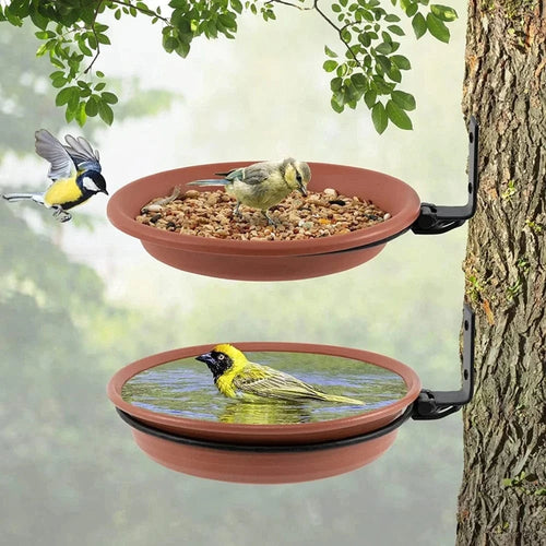 A / United States Tree Mounted Bird Tray for Feeder Birds Bath Bowl Tree Mounted Bird Tray for Feeder Birds Bath Bowl