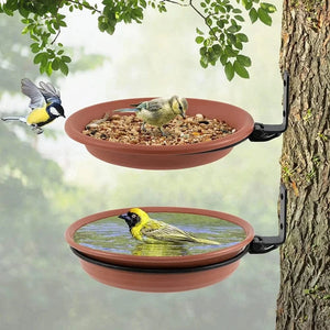 A / United States Tree Mounted Bird Tray for Feeder Birds Bath Bowl Tree Mounted Bird Tray for Feeder Birds Bath Bowl