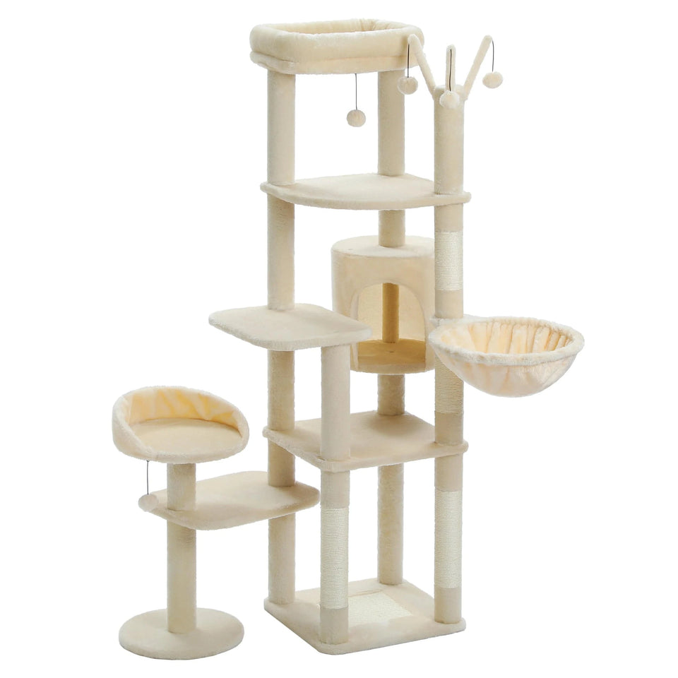 AMT0233BG / spain Large Cat Tree for Indoor Large Cats Tall Cat Tower for Fat Cats with Super Big Hammock, Cat Climbing Trees with Scratching Post Large Cat Tree for Indoor Large Cats Tall Cat Tower for Fat Cats with Super Big Hammock, Cat Climbing Trees with Scratching Post