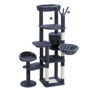 AMT0233DGY / spain Large Cat Tree for Indoor Large Cats Tall Cat Tower for Fat Cats with Super Big Hammock, Cat Climbing Trees with Scratching Post Large Cat Tree for Indoor Large Cats Tall Cat Tower for Fat Cats with Super Big Hammock, Cat Climbing Trees with Scratching Post