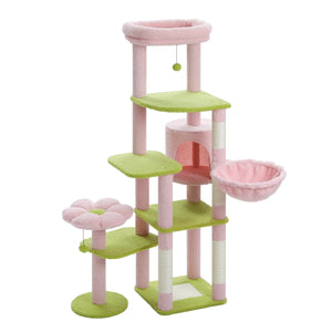 AMT0233PK / United States Large Cat Tree for Indoor Large Cats Tall Cat Tower for Fat Cats with Super Big Hammock, Cat Climbing Trees with Scratching Post Large Cat Tree for Indoor Large Cats Tall Cat Tower for Fat Cats with Super Big Hammock, Cat Climbing Trees with Scratching Post