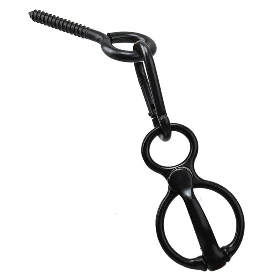 Black / United States 1 Set Heavy-Duty Horse Tie Ring Horse Training Equipment Prevent Horses From Pulling Back 1 Set Heavy-Duty Horse Tie Ring Horse Training Equipment Prevent Horses From Pulling Back