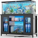Black / United States Reptile, Fish Tank Stand, Power Outlets, LED Light, 55-75 Gallon Reversible Terrarium Stand Reptile, Fish Tank Stand, Power Outlets, LED Light, 55-75 Gallon Reversible Terrarium Stand