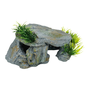 brown / One Size / United States Aquarium Reptile Cave, Turtle Bask Back Caves, Decoration Landscape Resin Habitat Hide Rock Aquarium Reptile Cave, Turtle Bask Back Caves, Decoration Landscape Resin Habitat Hide Rock