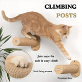 Cat Hammock Wall Mounted Cat Shelf With Two Steps For Sleeping, Playing, Climbing, And Lounging Cat Hammock Wall Mounted Cat Shelf With Two Steps For Sleeping, Playing, Climbing, And Lounging
