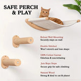 Cat Hammock Wall Mounted Cat Shelf With Two Steps For Sleeping, Playing, Climbing, And Lounging Cat Hammock Wall Mounted Cat Shelf With Two Steps For Sleeping, Playing, Climbing, And Lounging
